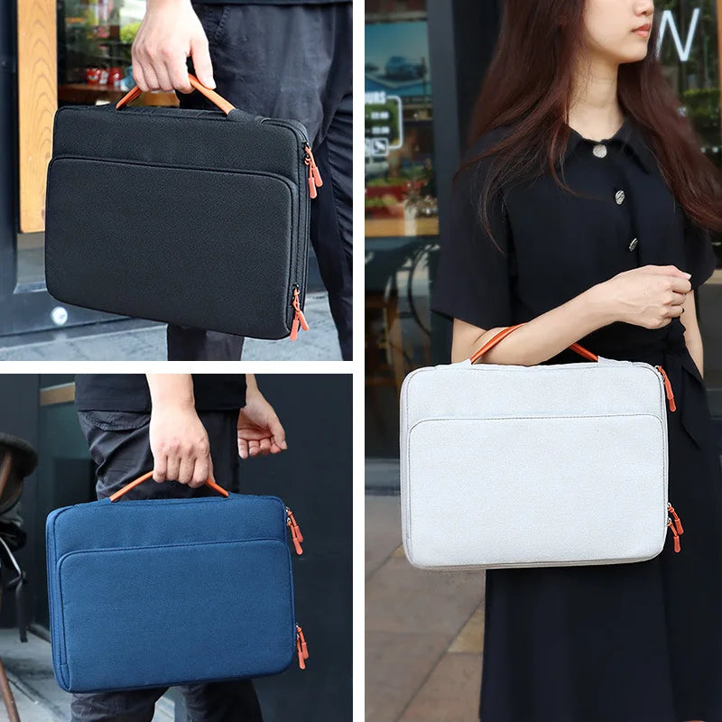 Laptop Bag for MacBook M4 Air 15 Case M3 M2 M1 Pro 13 14 15.4 Shockproof and Waterproof Fabric Handbag for MacBook 13.3 Inch