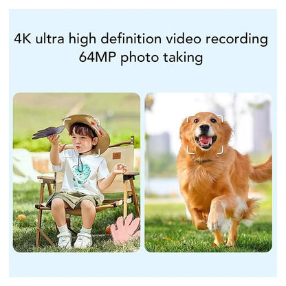 4K HD Portable Pocket Action Camera, 330° Tracking Autofocus Handheld Cam, Outdoor Travel Hiking Cycling Vlog Video Recorder