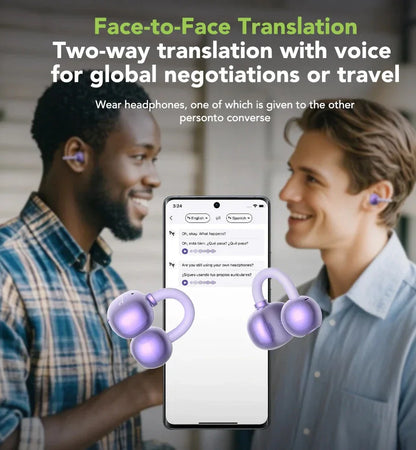 NNEOBA Earphones AI Translator with LCD Screen
