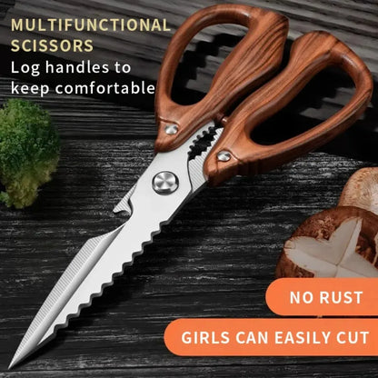 Newly 2 Piece Set Heavy Duty Kitchen Scissors-Stainless Steel Multi-Purpose Shears for Chicken, Fish, Bottle Opener&Nut Cracker