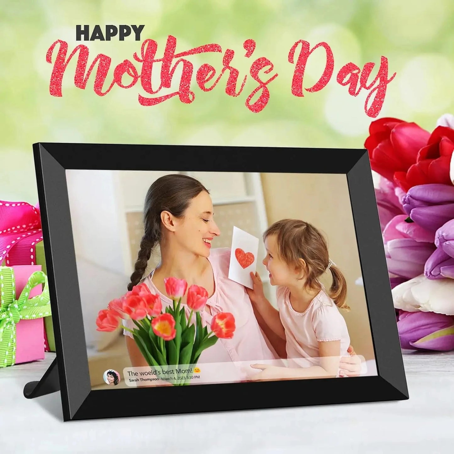 Frameo Digital Picture Frame 10.1 Inch 32GB/64GB Smart WiFi digital photo frame with 1280x800 IPS HD Touch Screen Wall Mountable