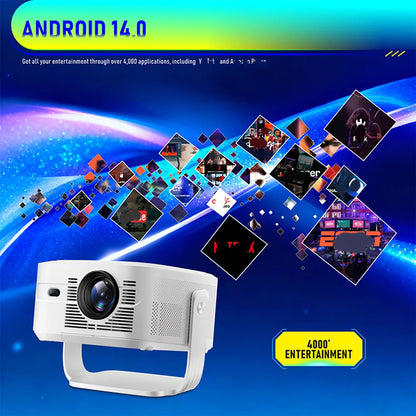 Velec 1100ANSI HY450 Max Auto Focus Beam Projector 8K 1080P Android 14 Voice Control BT5.4 Auto Offset Home Theater For Outdoor