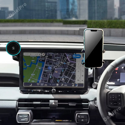 RHD LHD For Toyota Rav4 2026 2027 Dual Car Phone Holder Screen Fixed Clip Wireless Charger Phone Mount Qi Phone Charger Mount