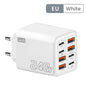 8 in 1 GaN Desktop USB Phone Charger 240W PD Fast Charger 4PD 4USB For iPhone 16 15 Pro Samsung Xiaomi EU US Plug Power Adapter