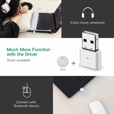 NNEDSZ USB Bluetooth 4.0 Adapter - White (30723)-1