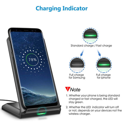 NNEDSZ T524-S QI Fast Wireless Charger Stand