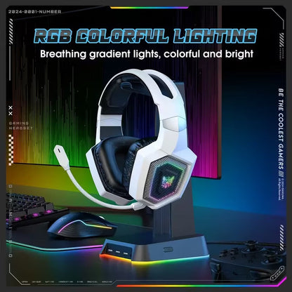 NNETM Surround Sound Wireless Gaming Headset Tri-Mode