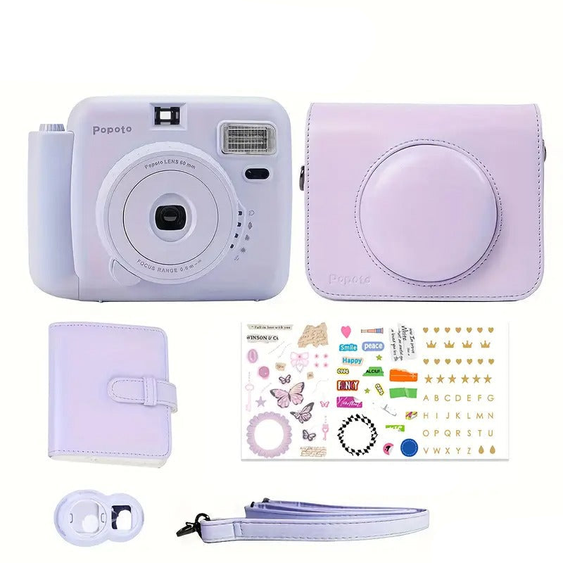 NNETM Instant Camera Gift Bundle with PU Case